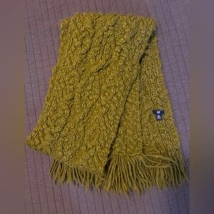 The Gap Green Cable-knit Wool Scarf